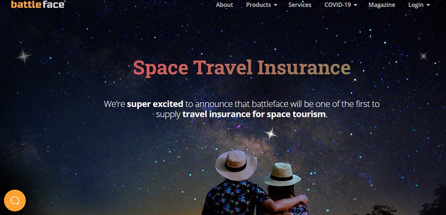 battleface, assicurazione viaggi spaziali