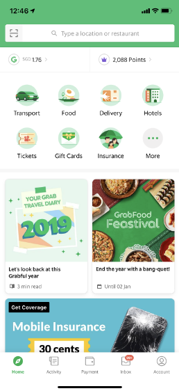 grab insurtech, assicurazione viaggio