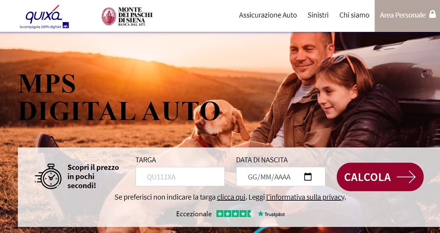 quixa, polizza auto digitale