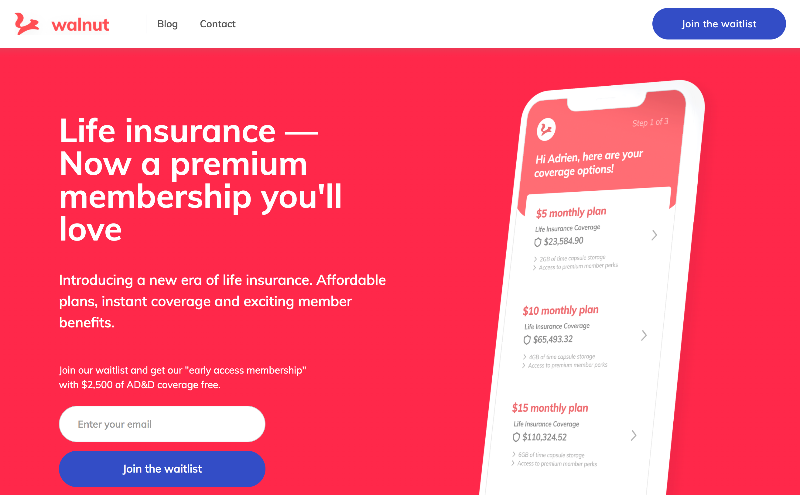 walnut insurance, insurtech